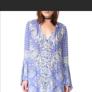 Free people flowy boho bell sleeve tunic top